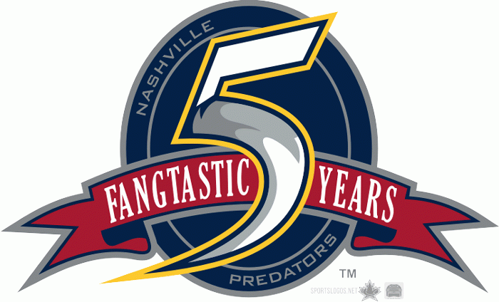 Nashville Predators 2003 Anniversary Logo iron on transfers for clothing
